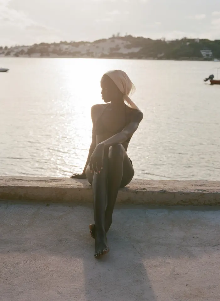 Sitting at sunset
